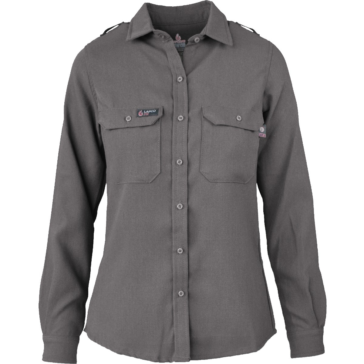 LAPCO Ladies FR TecaSafe One Uniform Shirt in Gray